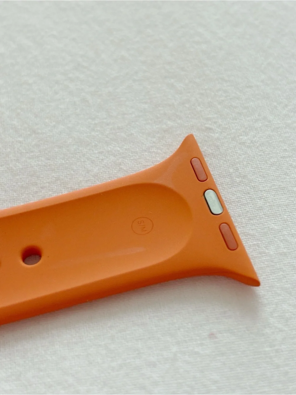 NWT Hermés Orange Silicone Apple Watch Band